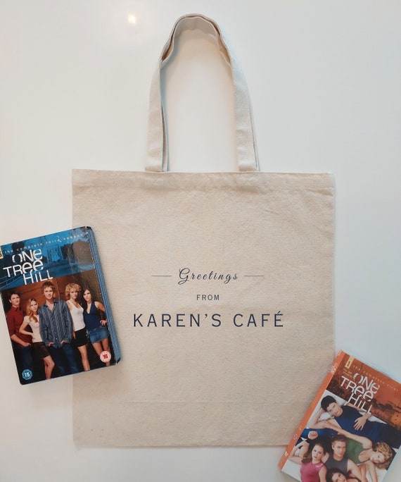 One Tree Hill KAREN'S CAFE Tote Bag | OTH Gift for Fans of Lucas Scott, Peyton Sawyer, Nathan Scott & Brooke Davis | Ravens Basketball Merch