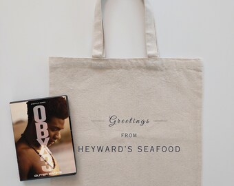 Outer Banks HEYWARD&#39;S SEAFOOD Tote | OBX Pogues Life Merch | North Carolina Gift | Perfect Beach Bag for John B and Sarah Fans | Poguelandia