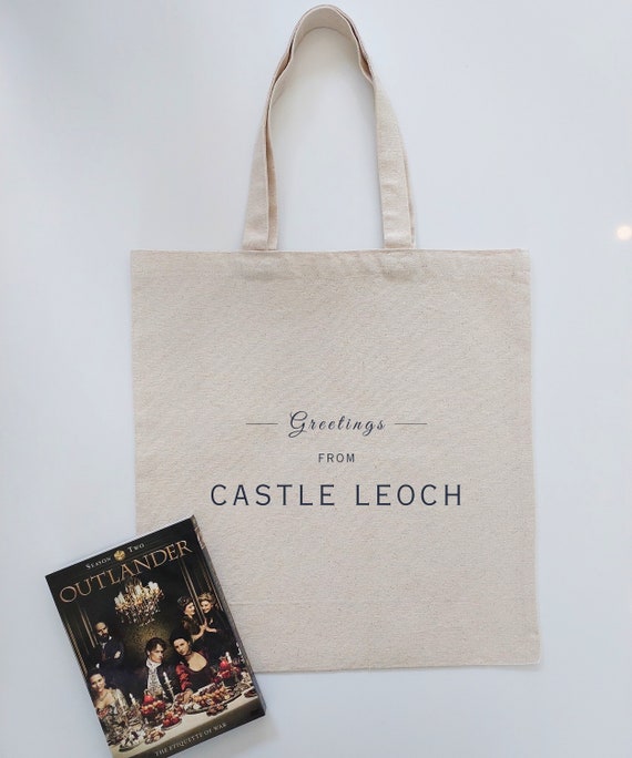 Outlander CASTLE LEOCH Tote Bag | Jamie Fraser Gifts | Sassenach Clan Fraser Merch | Scottish Souvenir Gift | Fans of Diana Gabaldon Books
