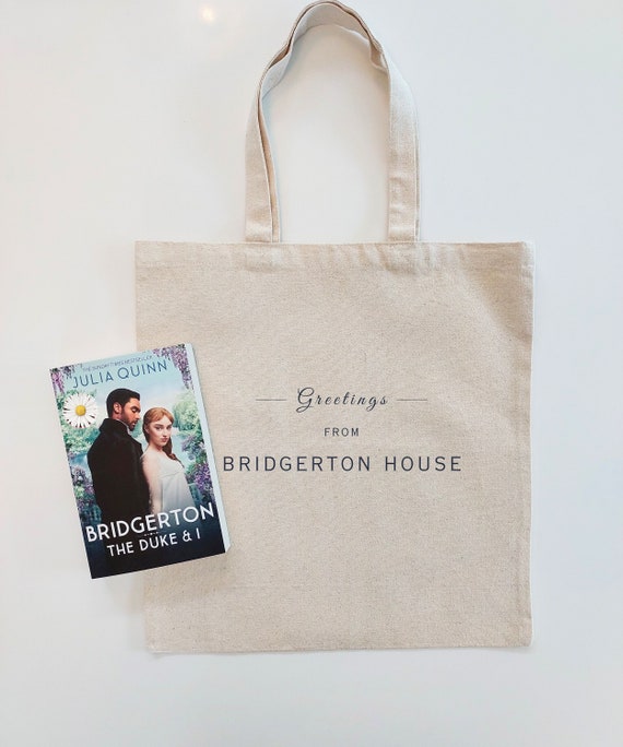 BRIDGERTON HOUSE Tote Bag | Regency Era Gift | Lady Whistledown Wedding | Bachelorette Party | Polin Merch | Romance Reader Book Bag Tote