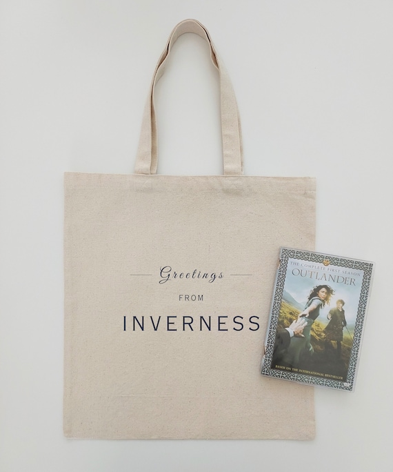 Outlander INVERNESS Tote Bag | Jamie Fraser Gifts | Sassenach Clan Fraser Merch | Scottish Souvenir Gift | Fans of Diana Gabaldon Books
