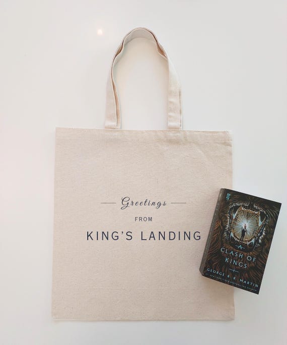 Game of Thrones KING'S LANDING Tote | House Stark Winter Is Coming Merch | Ideal Gift for GOT Fans | Mother of Dragons Gift | Jon Snow Bag