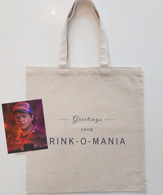 Stranger Things RINK-O-MANIA Tote Bag | 80s Retro Nostalgia Gift | Steve Harrington Merch | Halloween Bag | Netflix Merchandise | Hawkins