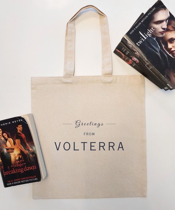 Twilight VOLTERRA Tote Bag | Twilight Saga Merch | Edward Cullen Bella Swan Gift | Halloween Bag | Forks WA Tote | Robert Pattinson Bag