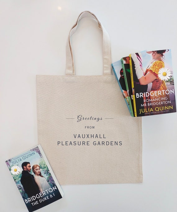 Bridgerton VAUXHALL PLEASURE GARDENS Tote| Regency Era Gift | Lady Whistledown Wedding Bachelorette | Polin Merch | Romance Reader Book Bag