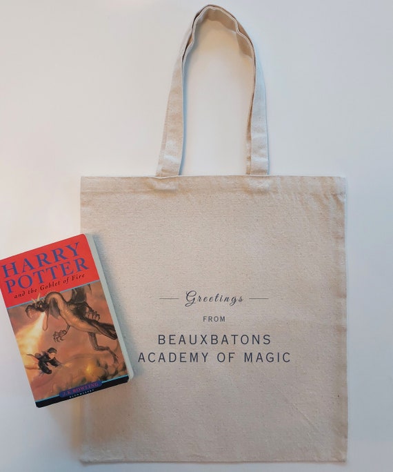Harry Potter BEAUXBATONS Tote Bag | Ideal Bookish Hogwarts Gift for JK Rowling Fans | Gryffindor Hufflepuff Ravenclaw Slytherin Merch