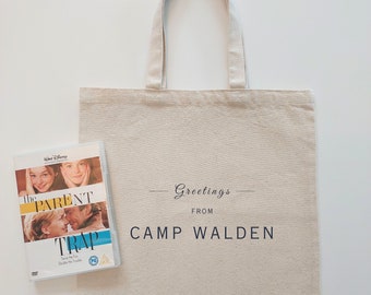 CAMP WALDEN The Parent Trap Inspired Tote | Nancy Meyers Aesthetic Gift | Lindsay Lohan Fan Merch | 90s Film Gift | Library Book Bag