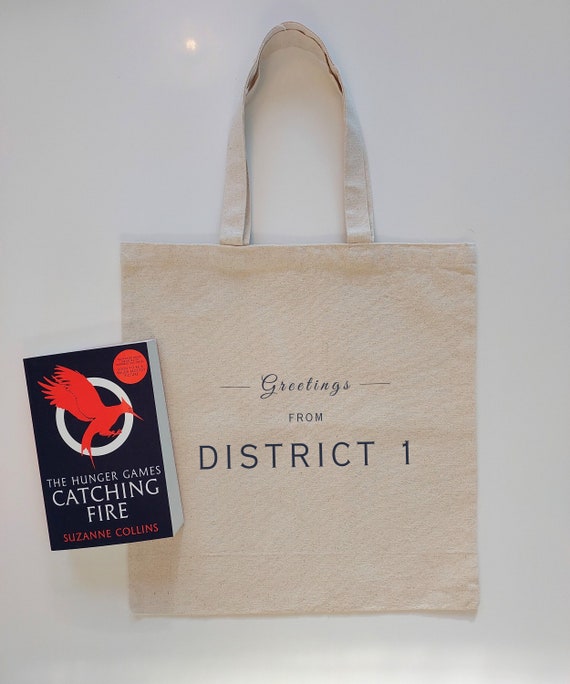 The Hunger Games DISTRICT 1 Tote | Perfect Gift for Peeta Mellark and Katniss Everdeen Fans | Mockingjay Merch | Fantasy Reader Bookish Bag