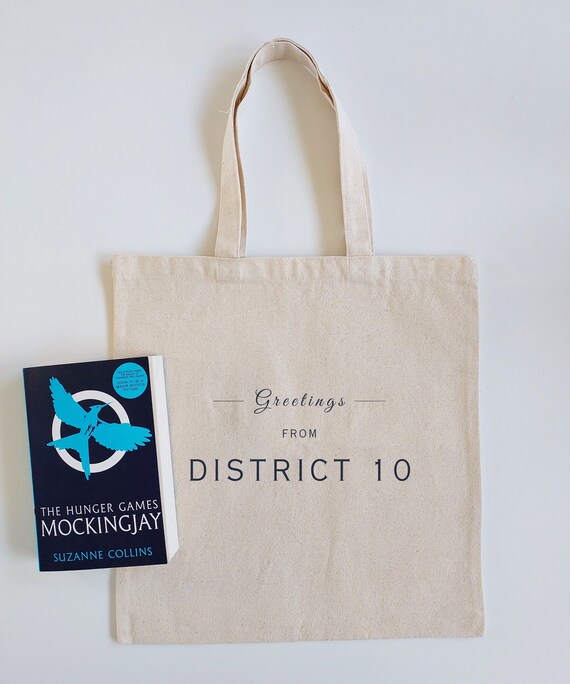 The Hunger Games DISTRICT 10 Tote | Perfect Gift for Peeta Mellark and Katniss Everdeen Fans | Mockingjay Merch | Fantasy Reader Bookish Bag