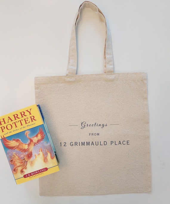 Harry Potter 12 GRIMMAULD PLACE Tote Bag | Ideal Bookish Hogwarts Gift for JK Rowling Fans | Gryffindor Hufflepuff Ravenclaw Slytherin Merch