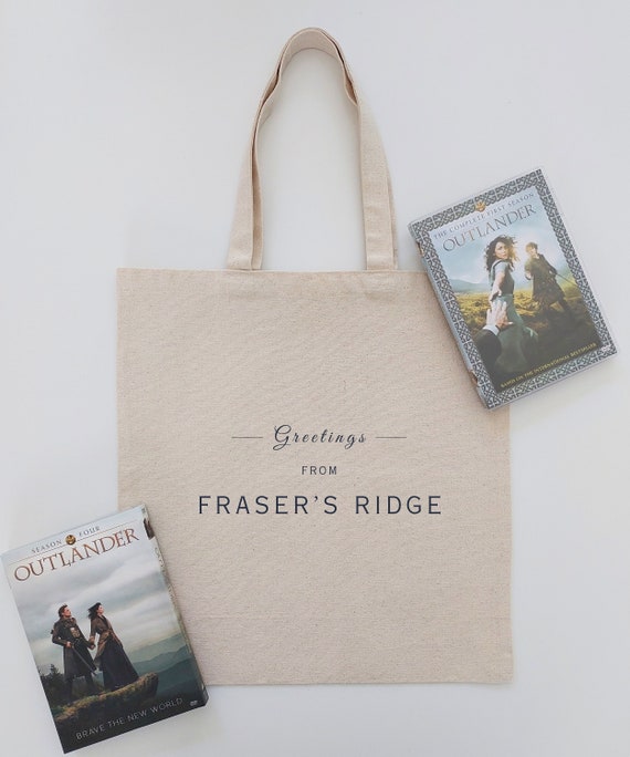Outlander FRASER'S RIDGE Tote Bag | Jamie Fraser Gifts | Sassenach Clan Fraser Merch | Scottish Souvenir Gift | Fans of Diana Gabaldon Books