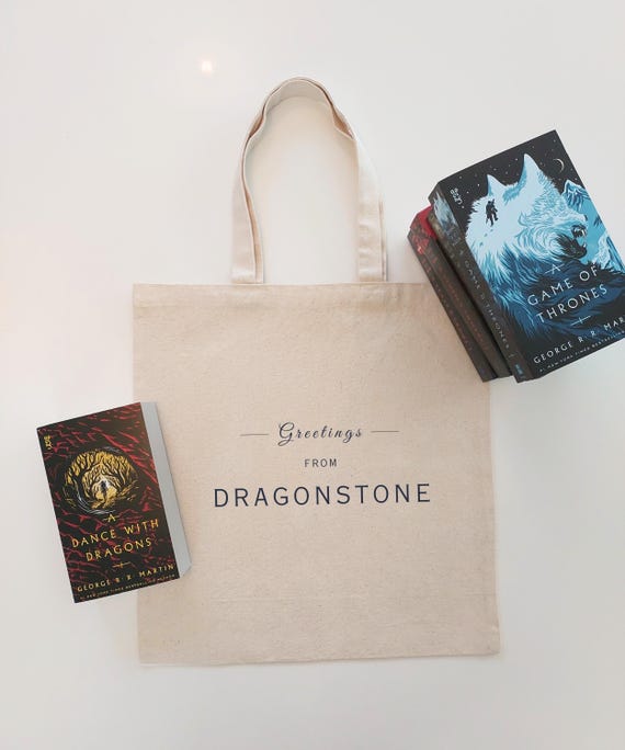 Game of Thrones DRAGONSTONE Tote Bag | House Stark Winter Is Coming Merch | Ideal Gift for GOT Fans | Mother of Dragons Gift | Jon Snow Bag