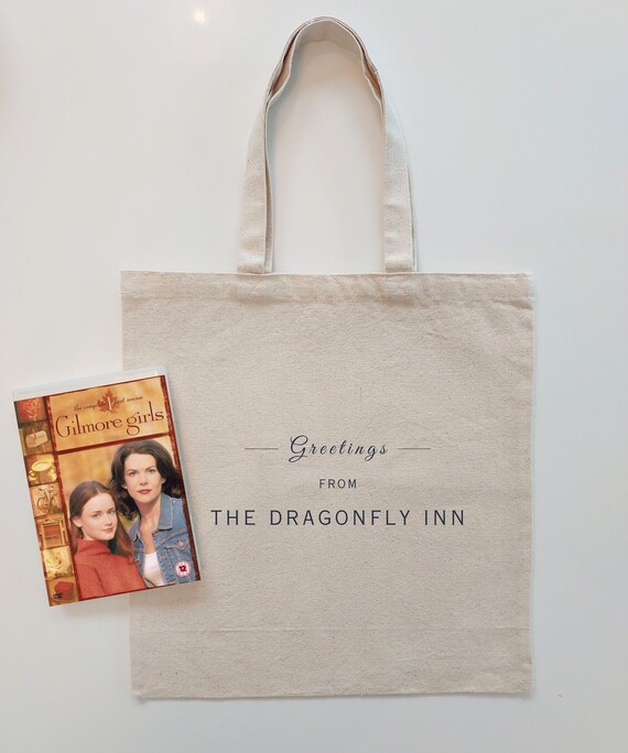 Gilmore Girls DRAGONFLY INN Tote | Ideal Gift for Stars Hollow Souvenir | Fans of Rory Lorelai & Emily Gilmore | Cozy Fall Aesthetic Bag