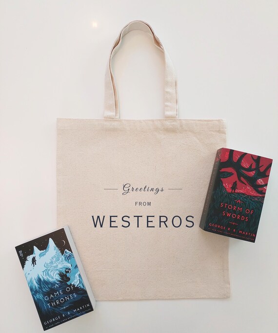 Game of Thrones WESTEROS Tote Bag | House Stark Winter Is Coming Merch | Ideal Gift for GOT Fans | Mother of Dragons Gift | Jon Snow Bag