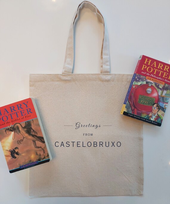 Harry Potter CASTELOBRUXO Tote Bag | Ideal Bookish Hogwarts Gift for JK Rowling Fans | Gryffindor Hufflepuff Ravenclaw Slytherin Merch