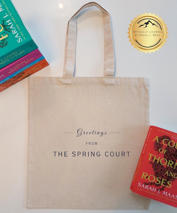 ACOTAR SPRING COURT Tote Bag | Sarah J. Maas Fans | Gift for Book Lovers | Feyre and Rhysand Merch | Bookish Bag | Ideal for Fantasy Readers