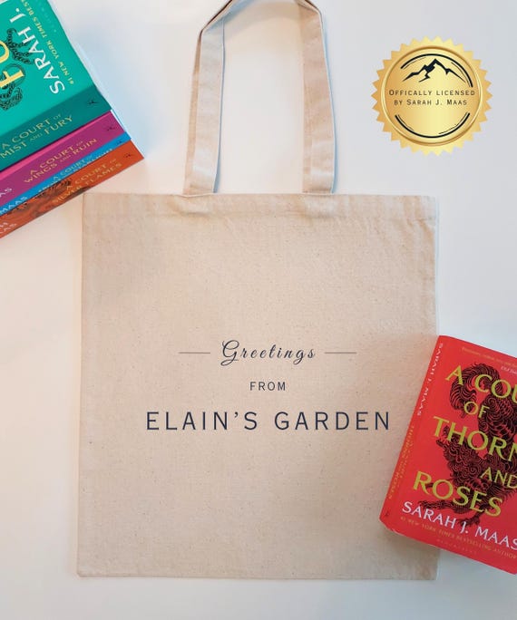 ACOTAR ELAIN'S GARDEN Tote | Sarah J. Maas Fans | Gift for Book Lovers | Feyre and Rhysand Merch | Bookish Bag | Ideal for Fantasy Readers