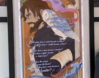 Epic The odyssey Premium Print, Odysseus Penelope Telemachus Athena Poseidon, Just a man epic fantasy, greek mythology