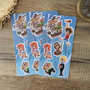 One Piece Sticker Pack, East Blue Saga Stickerbogen, Anime Piraten, Ruffy Strohhut Crew, Going Merry