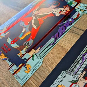 Hades illustration print, videogame, Zagreus, Chronos mythology greek, red foil premium print coated paper, god of blood darkness image 2