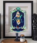 Hades 2 illustration print, videogame, Mellinoe, Hades II Melinoë, Chronos mythology greek, silver foil premium print coated paper, goddess product logo