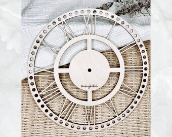 DIY wall clock for macrame made of wood / DIY project / macrame wall clock