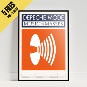 Depeche Mode Music for the Masses Tour Poster / Póster de Depeche Mode / Vintage
