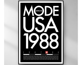 Depeche Mode 101 Poster / MODE USA 1988 - Black