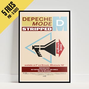 Depeche Mode Stripped Poster Replica / Póster de Depeche Mode / Vintage