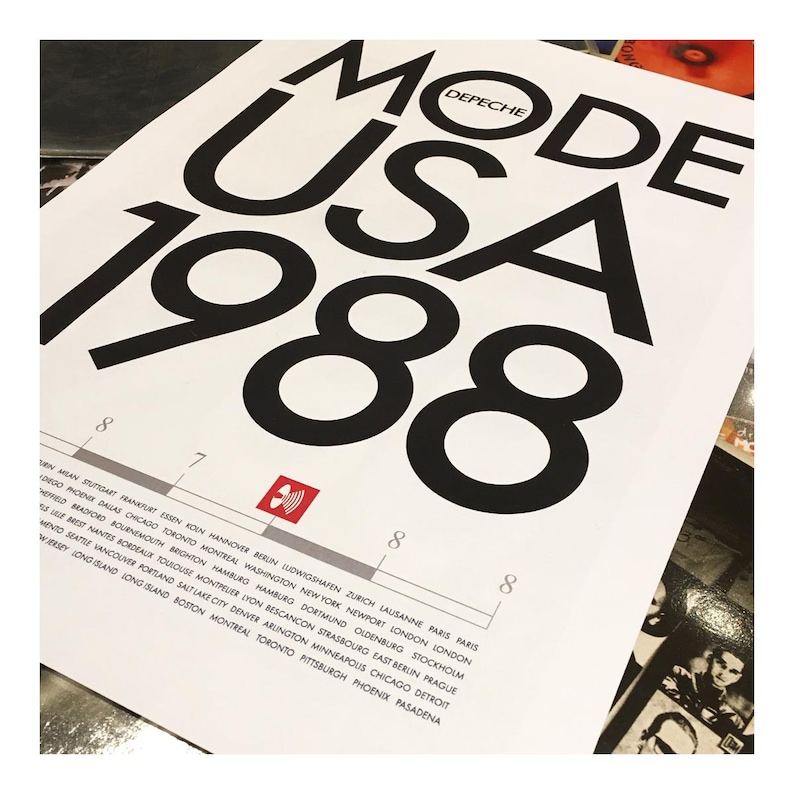 High-resolution detail of Depeche Mode 101 poster | historical tour artwork for fans