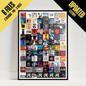 Depeche Mode Discografie Poster 1981-2025 | Mozaïek Muurdecoratie met Albumhoezen | Digitale Download Printbare PDF 300dpi *BIJGEWERKT 12/2025*