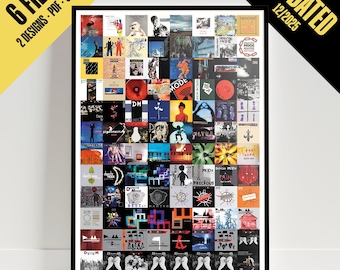 Depeche Mode Discography Poster 1981-2025 | Album Covers Mosaic Wall Art | Digital Download Printable PDF 300dpi *UPDATED 12/2025*