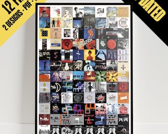 Depeche Mode Discography Poster 1981-2025 | Album Covers Mosaic Wall Art | Digital Download Printable PDF 300dpi *UPDATED 12/2025*
