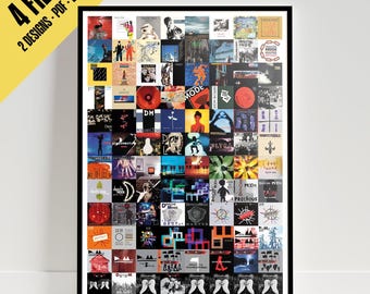 Depeche Mode Discography Poster 1981-2024 | Album Covers Mosaic Wall Art | Digital Download Printable PDF 300dpi