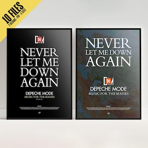 Depeche Mode - Never let me down again poster / Depeche Mode 1987 Music for the Masses poster