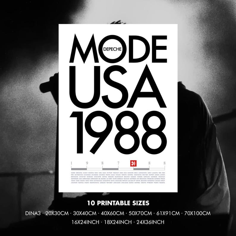 Instant download 300 dpi PDF | Depeche Mode 101 digital poster for music wall art