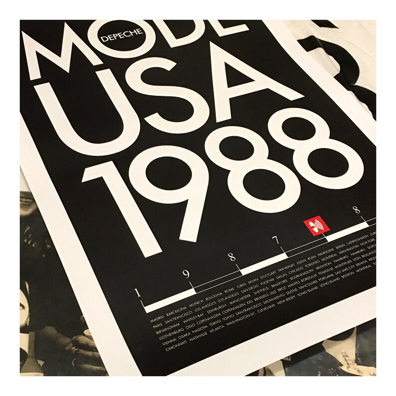 High-resolution detail of Depeche Mode 101 poster | historical tour artwork for fans