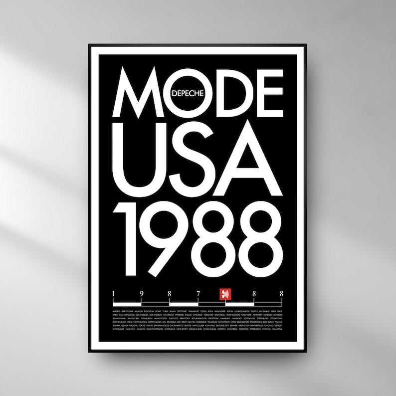 Depeche Mode 101 USA 1988 tour poster replica | iconic Rose Bowl concert artwork | high-quality digital PDF download