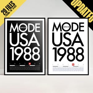 Depeche Mode 101 Poster – USA 1988 Tour | High-Quality Digital Poster | PDF 300dpi | 10 Printable Sizes