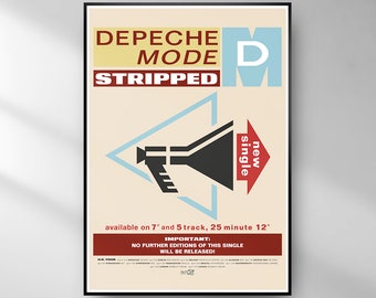 Depeche Mode Stripped Poster Replik / Depeche Mode Poster / Vintage