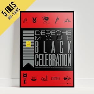 Depeche Mode Black Celebration Poster Album Release Replica 1986 / Depeche Mode Poster