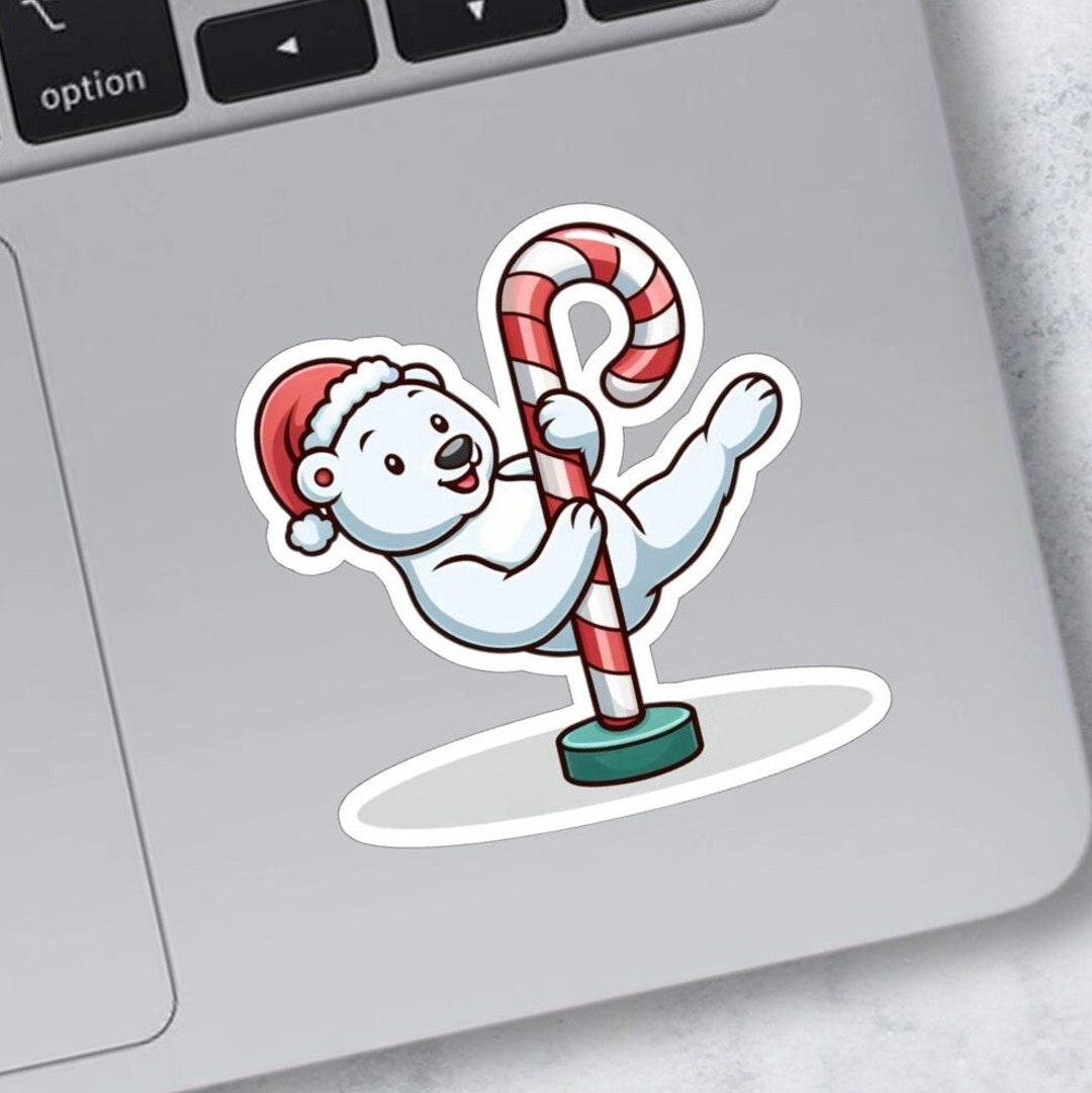 Pole Dancing Bear Sticker Funny Animal Sticker for Water Etsy