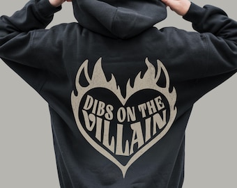 Dibs On The Villain Hoodie | Fantasy Book Lover Hooded Sweatshirt