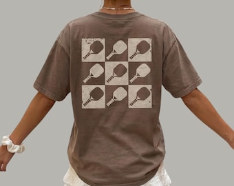 Pickleball Paddle Back Print Tee, Comfort Colors Pickleballer Shirt