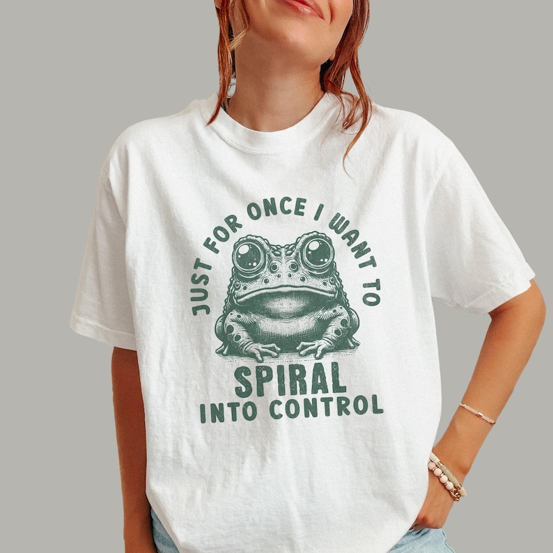 Funny Frog Meme Shirt | Weirdcore Humor | Mental Health Tee White