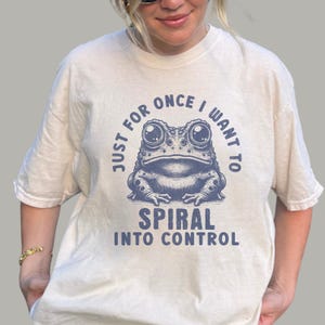 Funny Frog Meme Shirt | Weirdcore Humor | Mental Health Tee Ivory
