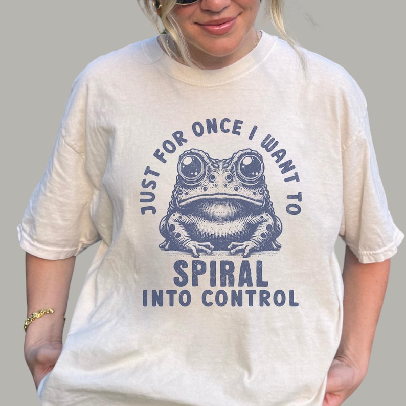 Funny Frog Meme Shirt | Weirdcore Humor | Mental Health Tee Ivory