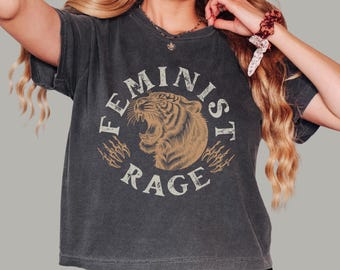 Boxy Crop Top Feminist Rage Shirt | Women's Rights Tee