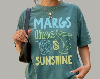 Margs Lime & Sunshine Shirt| Summer Margarita Lover T-Shirt