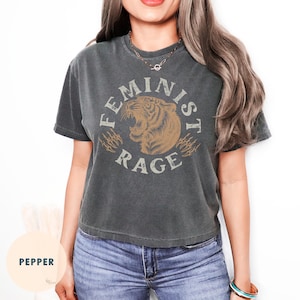 Feminist Rage Crop Top: Women&#39;s Rights Comfort Colors Boxy Tee